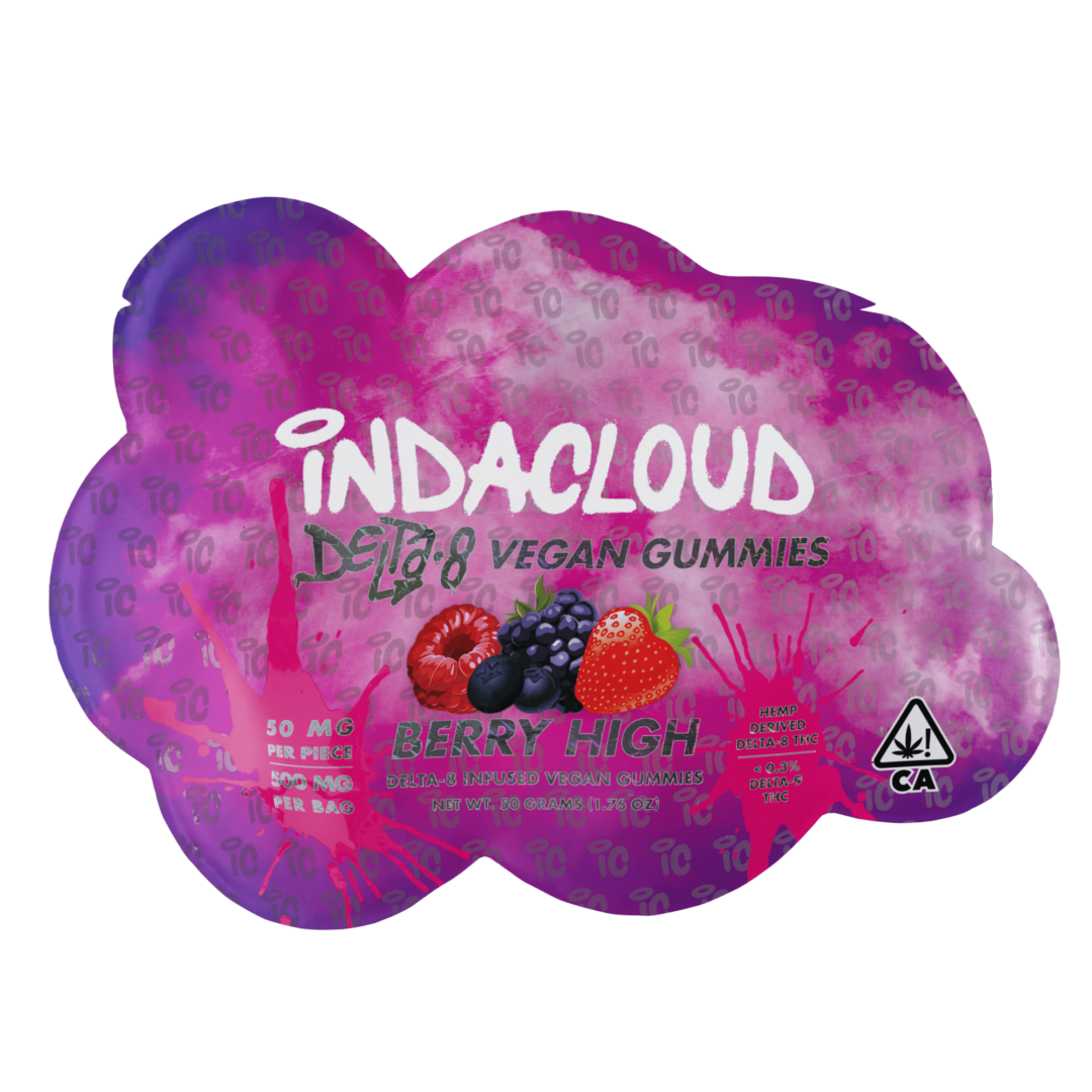 Indacloud Berry High Delta 8 Vegan Gummies 500Mg