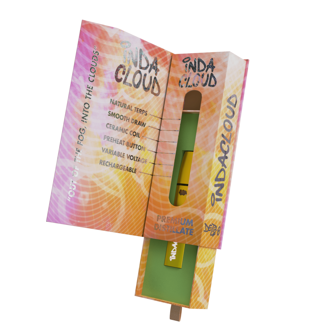 Opened Cantaloupe Haze Delta 8 Disposable Vape Pen 2 Grams