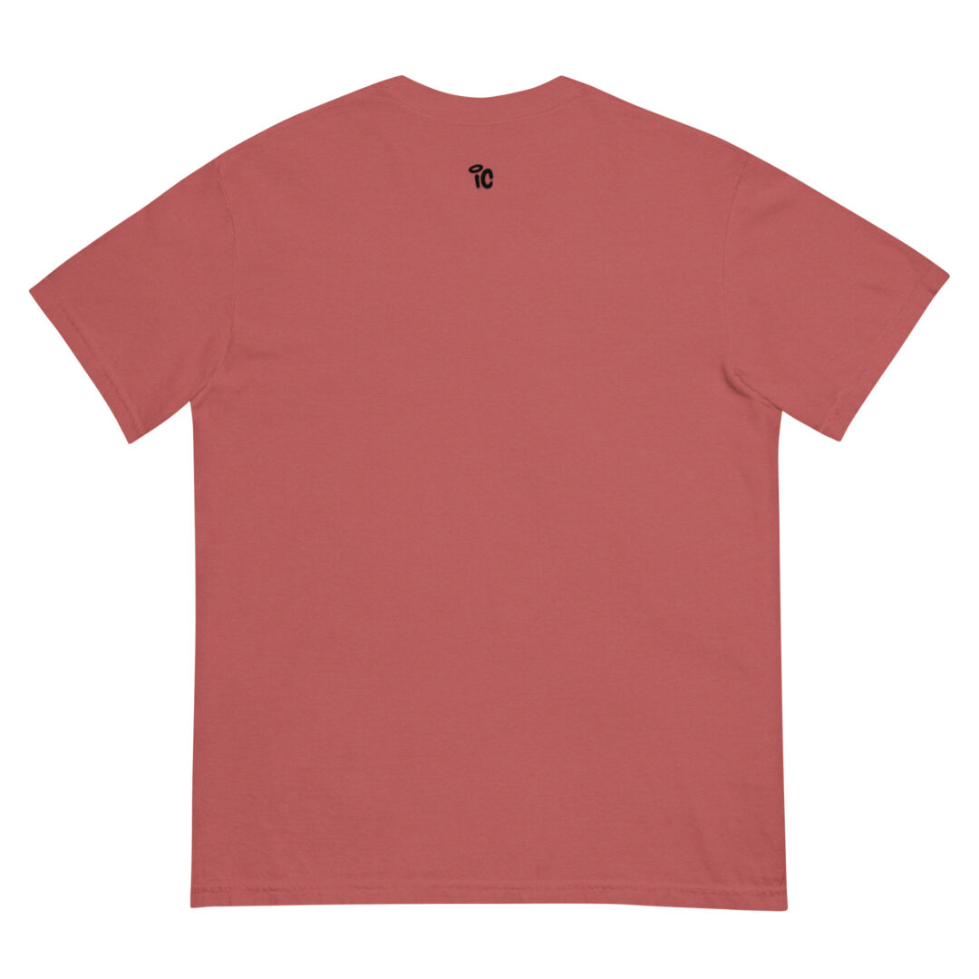 Unisex Garment Dyed Heavyweight T Shirt Crimson Back 6541639F93Fda