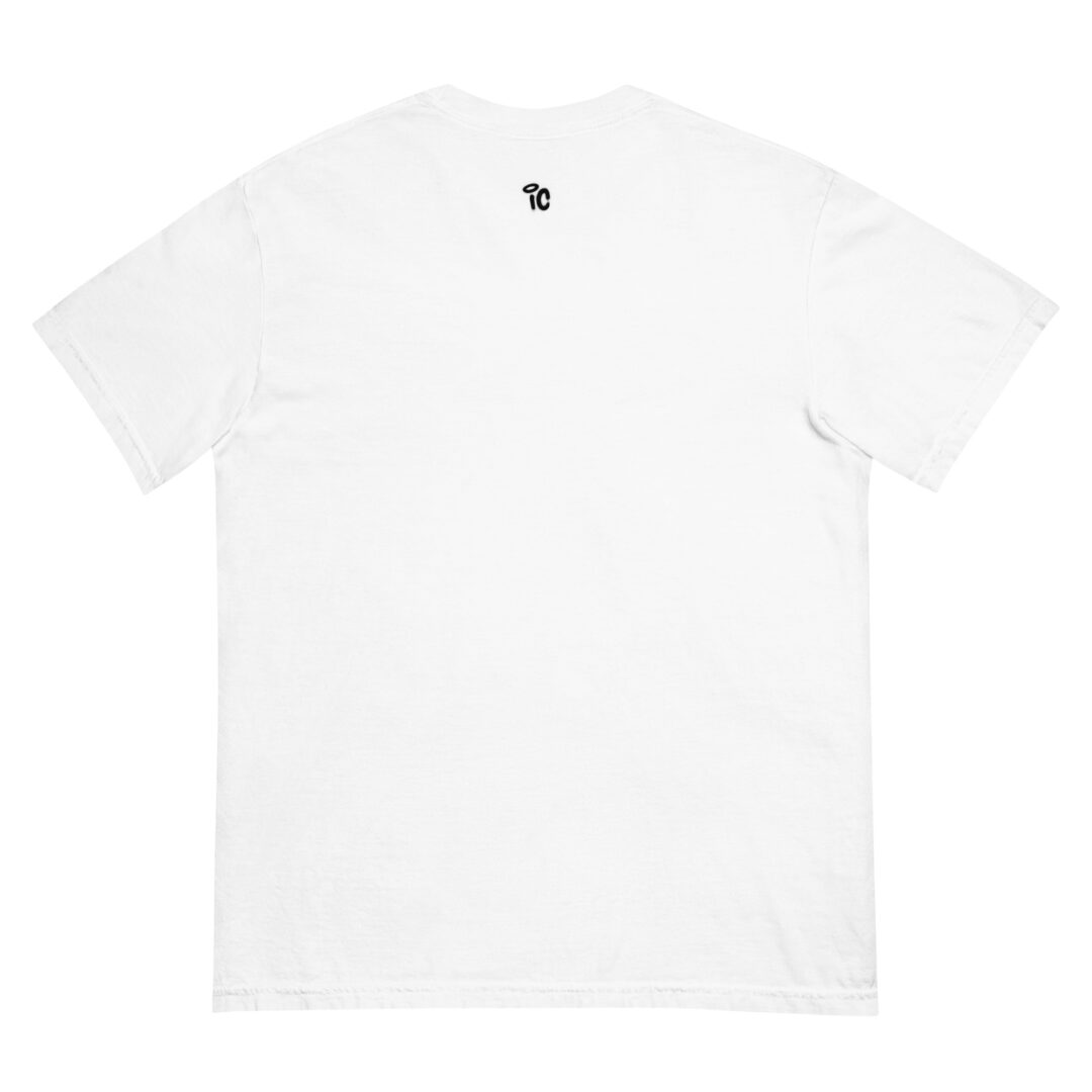 Unisex Garment Dyed Heavyweight T Shirt White Back 6541639F9516C